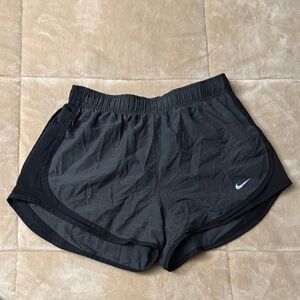 Nike Women's Black/Grey Running Shorts - Small
